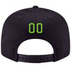 Custom Navy Neon Green-White Stitched Adjustable Snapback Hat