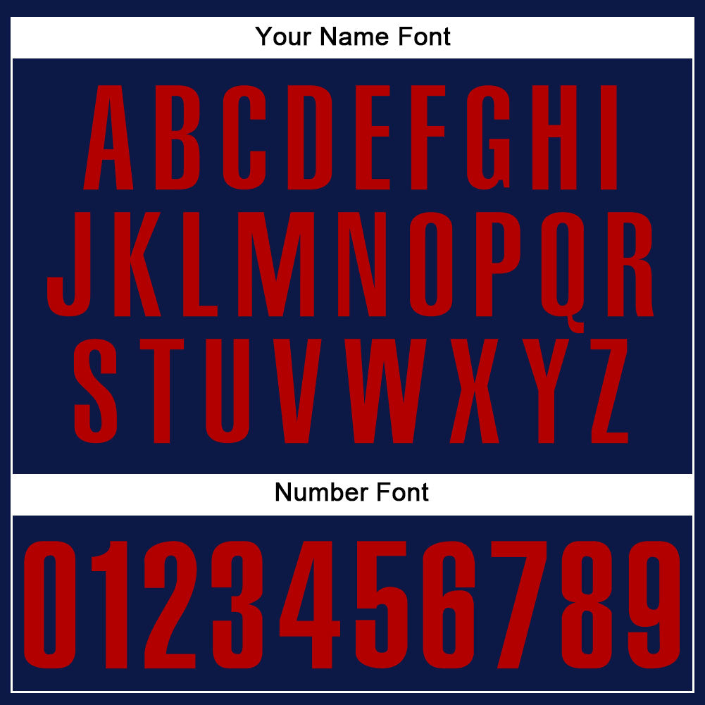 Custom Navy Red Authentic Baseball Jersey