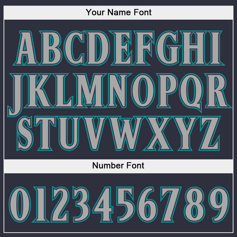 Custom Stitched Navy Gray-Aqua Sports Pullover Sweatshirt Hoodie