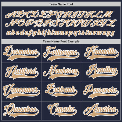 Custom Navy Old Gold-White Hockey Jersey