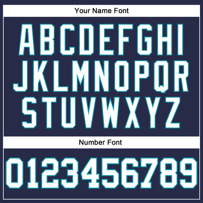 Custom Navy White-Teal Authentic Throwback Basketball Jersey