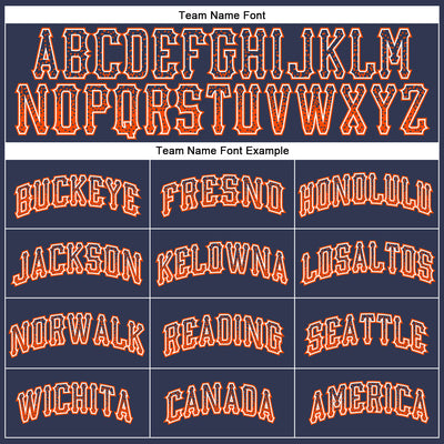 Custom Navy Orange-White Authentic Drift Fashion Baseball Jersey