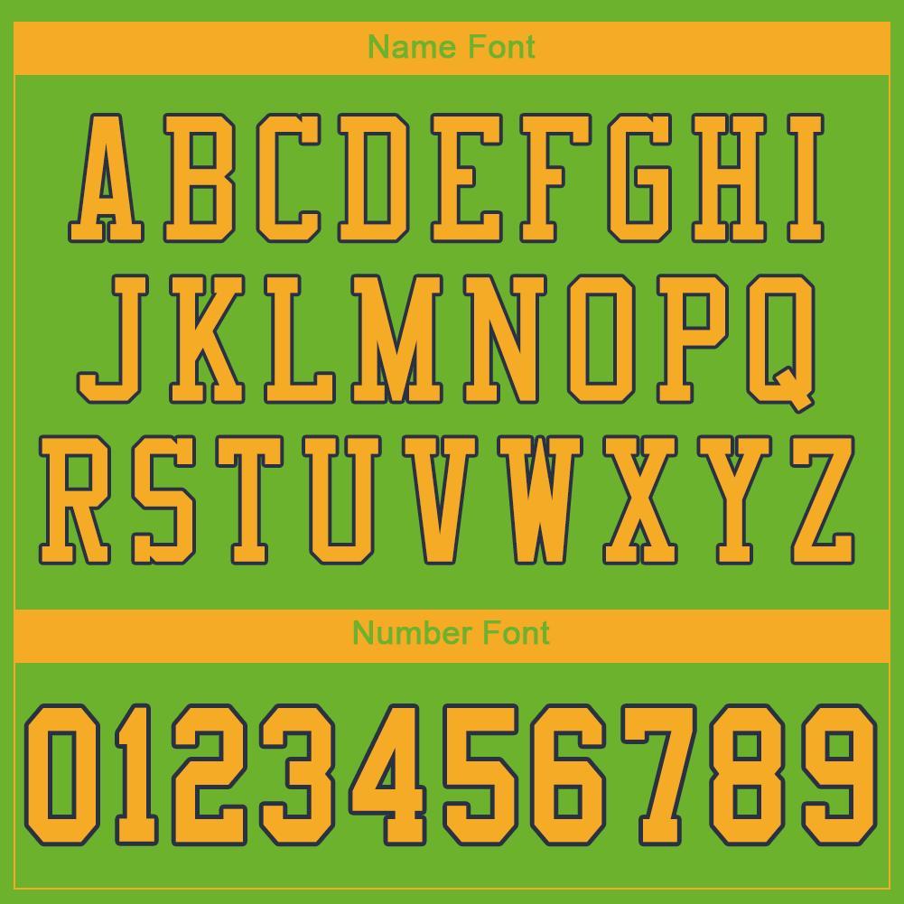 Custom Neon Green Gold-Navy Mesh Authentic Football Jersey