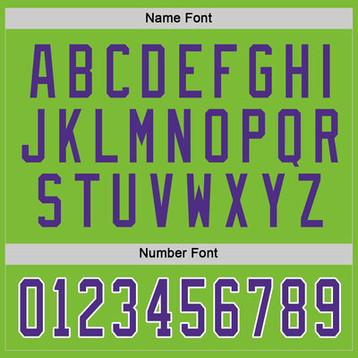 Custom Neon Green Purple-White Hockey Jersey