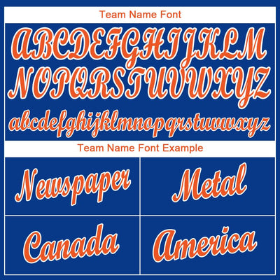 Custom Royal Orange-White Baseball Jersey