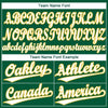 Custom Kelly Green White-Gold Baseball Jersey