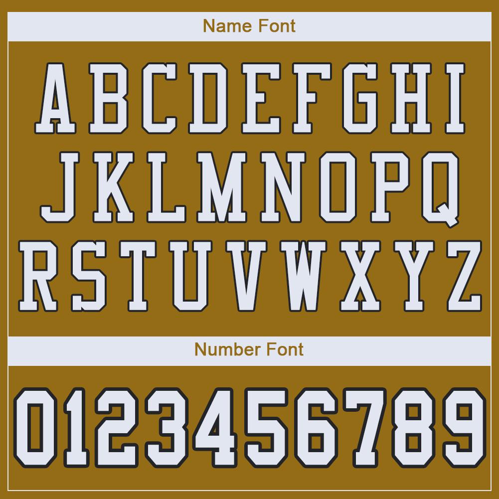 Custom Old Gold White-Black Mesh Authentic Football Jersey