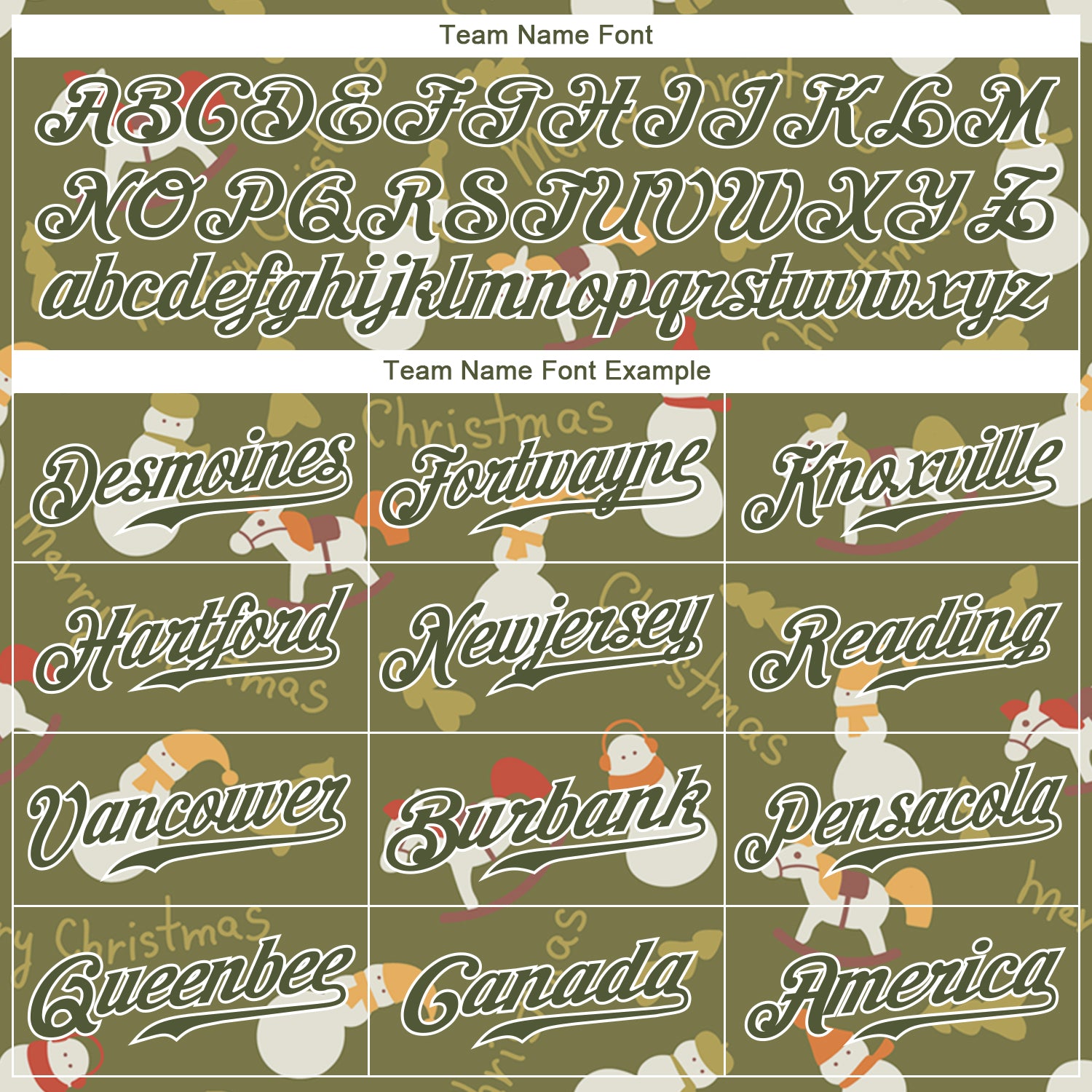 Custom Olive Olive-White Christmas 3D Authentic Salute To Service Baseball Jersey