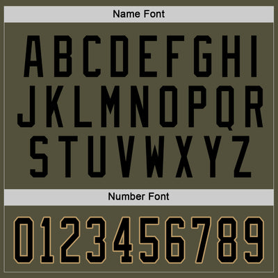 Custom Olive Black-Old Gold Salute To Service Hockey Jersey