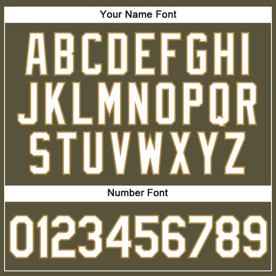 Custom Olive White-Old Gold Authentic Salute To Service Baseball Jersey