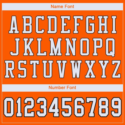 Custom Orange White-Brown Mesh Authentic Football Jersey