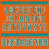 Custom Orange Aqua-White Mesh Authentic Football Jersey