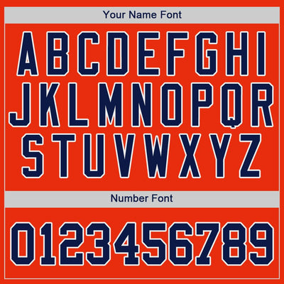 Custom Orange Navy-White Authentic Baseball Jersey