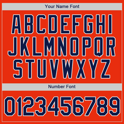 Custom Orange Navy-White Authentic Baseball Jersey