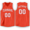 Custom Orange White V-Neck Basketball Jersey