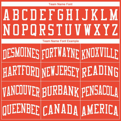 Custom Orange White Round Neck Basketball Jersey