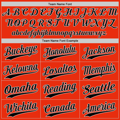 Custom Orange Black-White Authentic Baseball Jersey