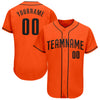 Custom Orange Black Authentic Baseball Jersey