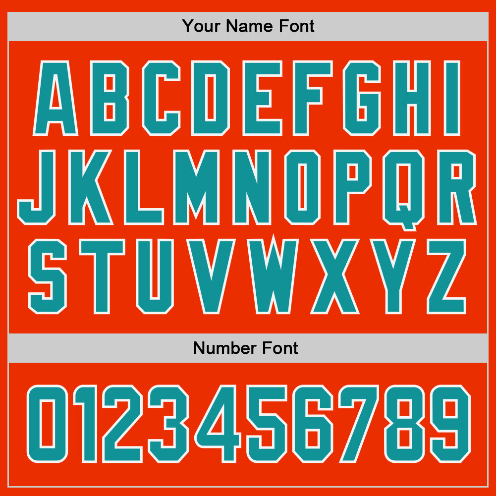 Custom Orange Teal-White Authentic Baseball Jersey