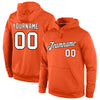 Custom Stitched Orange White-Brown Sports Pullover Sweatshirt Hoodie