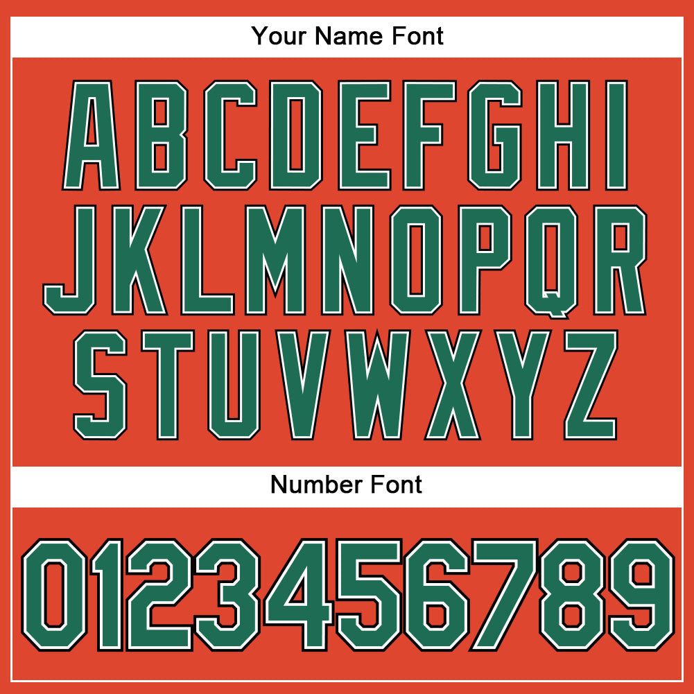 Custom Orange Black Pinstripe Kelly Green-White Authentic Basketball Jersey