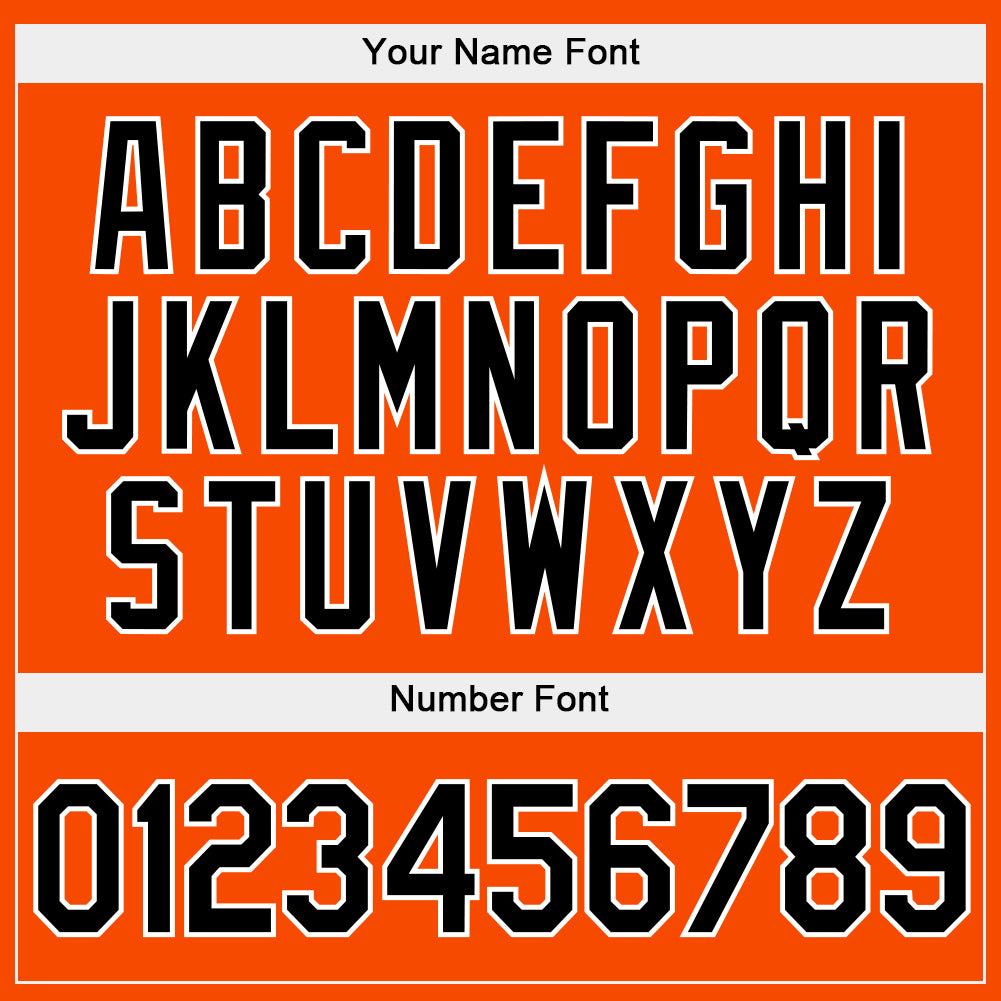 Custom Stitched Orange Black-White Sports Pullover Sweatshirt Hoodie