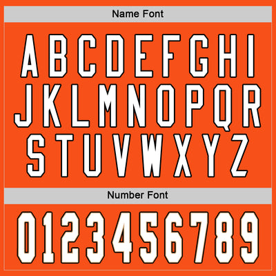 Custom Orange White-Black Hockey Jersey