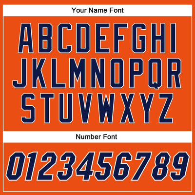 Custom Orange Navy-White Authentic Baseball Jersey