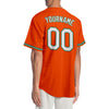 Custom Orange White-Kelly Green Authentic Baseball Jersey