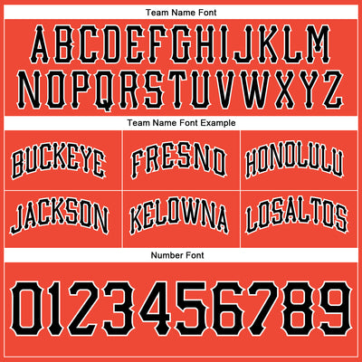 Custom Orange Black-White Authentic Throwback Basketball Shorts