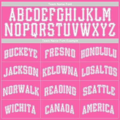 Custom Pink White Authentic Baseball Jersey
