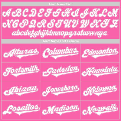 Custom Pink White Authentic Baseball Jersey