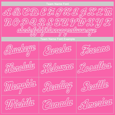 Custom Pink White Authentic Baseball Jersey