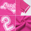 Custom Pink White-Gray Authentic Baseball Jersey