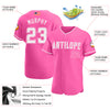 Custom Pink White Authentic American Flag Fashion Baseball Jersey