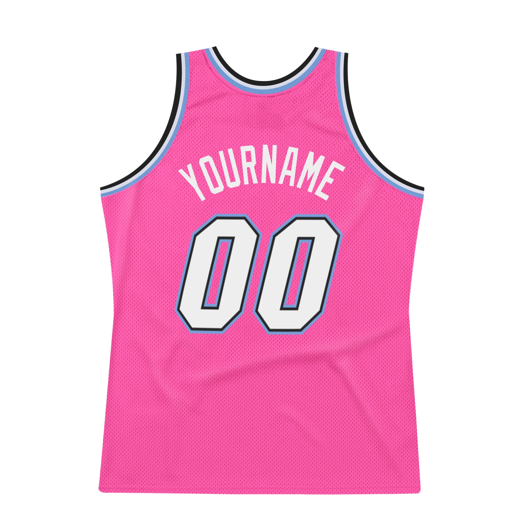 Custom Light Pink Green-White Authentic Throwback Basketball