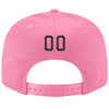 Custom Pink Black-Old Gold Stitched Adjustable Snapback Hat