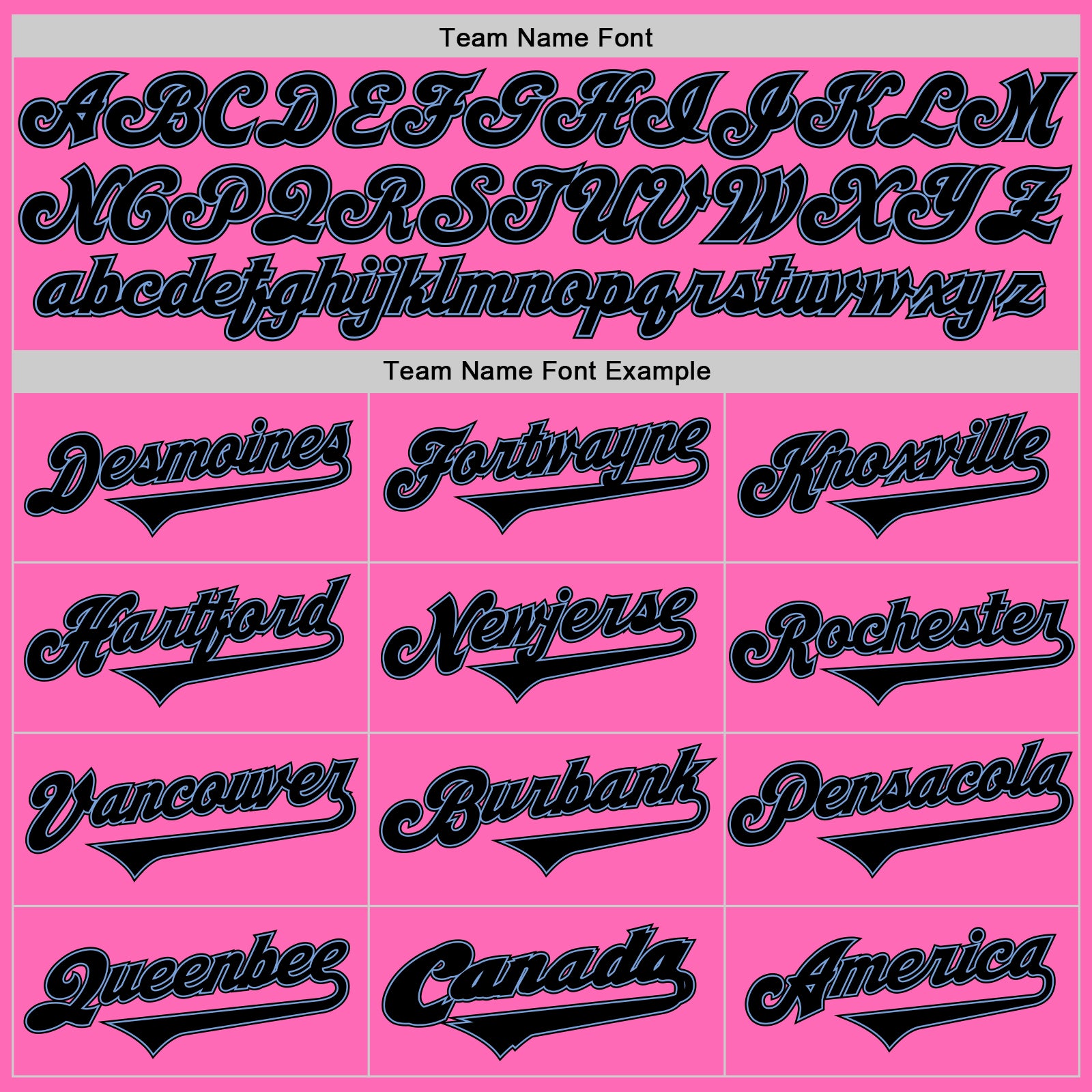 Custom Pink Black-Light Blue Authentic Baseball Jersey