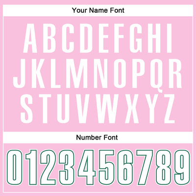 Custom Light Pink White-Kelly Green Authentic Throwback Basketball Jersey