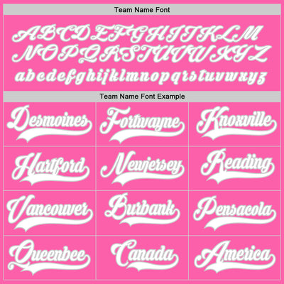 Custom Pink White-Gray Hockey Jersey