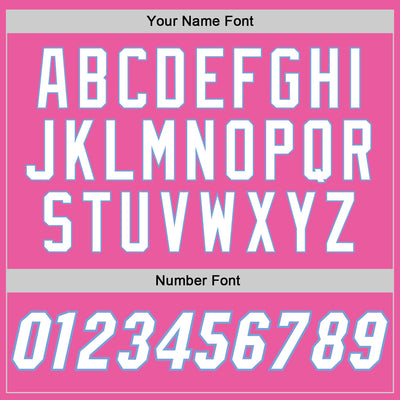 Custom Pink White-Light Blue Performance T-Shirt