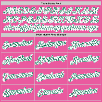 Custom Pink White-Kelly Green Performance T-Shirt