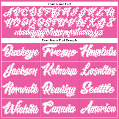 Custom Pink White Authentic Baseball Jersey