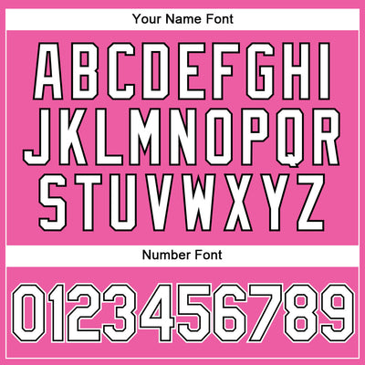Custom Pink White-Black Authentic Baseball Jersey