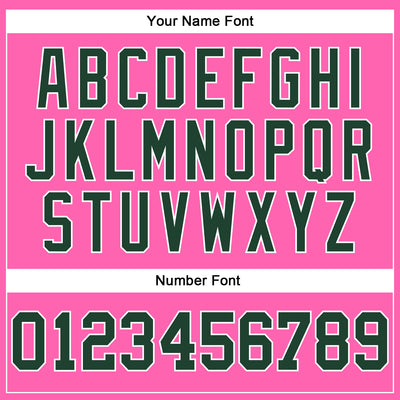 Custom Pink Green-White Authentic Throwback Basketball Jersey