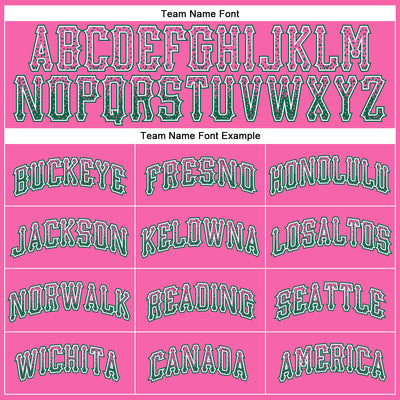 Custom Pink Kelly Green-White Authentic Drift Fashion Baseball Jersey