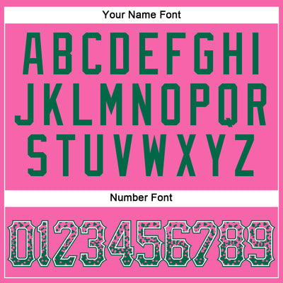 Custom Pink Kelly Green-White Authentic Drift Fashion Baseball Jersey