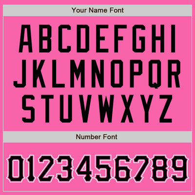 Custom Pink Black-White Authentic Baseball Jersey