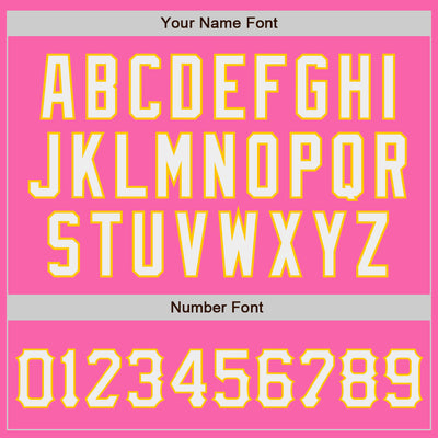 Custom Pink White-Gold Authentic Baseball Jersey