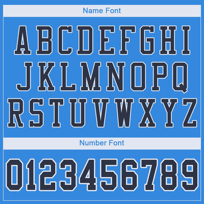 Custom Powder Blue Navy-White Mesh Authentic Football Jersey